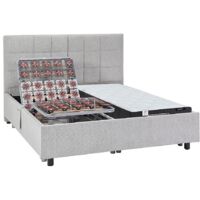 Letto relax elettrico solo sosp. + Materasso molle insac. e memory 2x70x190 Tessuto Grigio - MANAM di DREAMEA