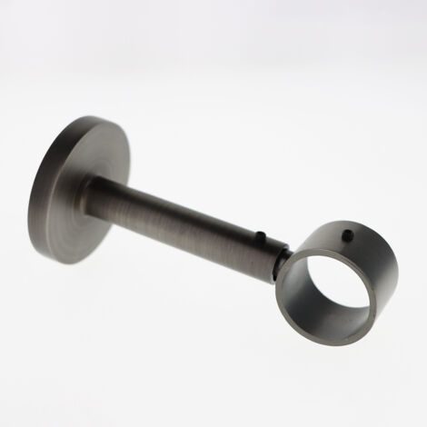Support Mural Extensible de 10/15cm pour tringles à rideaux de Diam.28mm en Carbone - Boulet (1/5)
