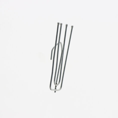 Lot de 10 agrafes pour rideaux avec 4 broches et tête flamande de 75mm en Acier Zingué - Boulet