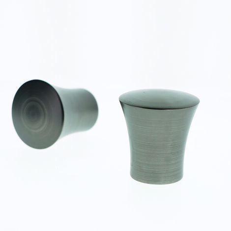 Lot de 2 Embouts Pommeau Lisse pour tringles à rideaux de Diam. 28mm en Carbone - BOULET
