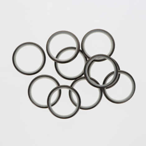 Lot de 10 anneaux avec insert pour rideaux de 43x52mm en Carbone - Boulet