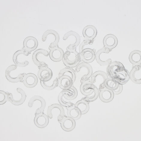 Lot de 20 suspendeurs à coudre pour rideaux de 4/6mm en Cristal - Boulet (1/2)