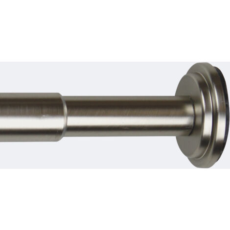 Kit tringle à rideaux extensible 80-125cm Entre-Mur Nickel Mat - Boulet (1/5)