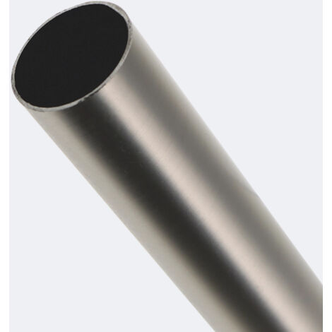 Tringle à rideaux Nickel Mat de 200cm Diam.28 - Boulet (1/4)