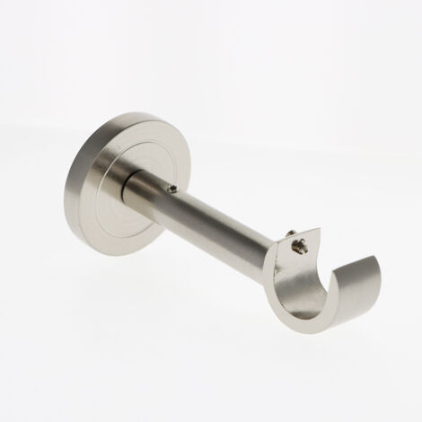 Support Mural de 10cm pour tringles à rideaux de Diam.20mm en Nickel Mat - Boulet
