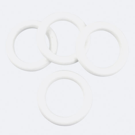 Anneaux en Bois Blanc de 37x55mm pour barre à rideaux - Paquet de 8 - Boulet (1/2)