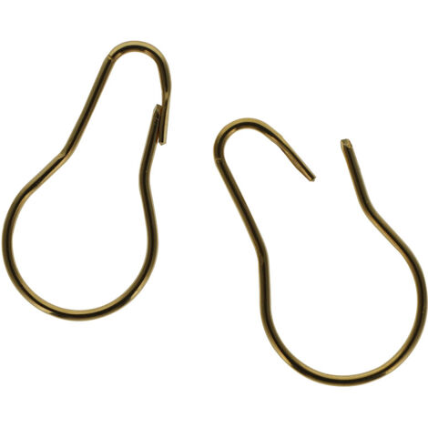 Lot de 10 Anneaux de douche inoxydable 6cm en Laiton poli - Boulet (1/2)