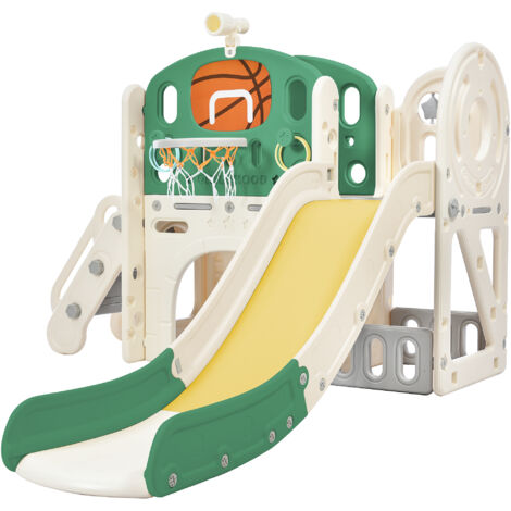 Toboggan enfant, toboggan enfants 2-6 ans, toboggan enfant exterieur, toboggan intérieur 5 en 1
