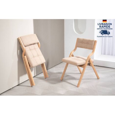 Modfu – Lot de 2 chaises scandinaves kaki – Pieds en bois naturel – Confort optimal pour salon ou salle à manger – Design moderne et épuré (1/5)