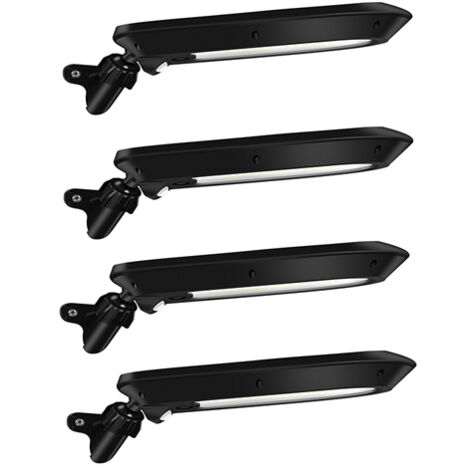 Lot de 4 Eclairage Solaire LED à Détection de mouvement Orientable et Murale (1/3)