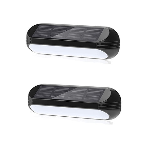 lot de 2 Applique Solaire Murale LED Blanc Chaud ou Multi-Couleur 3000K (1/5)