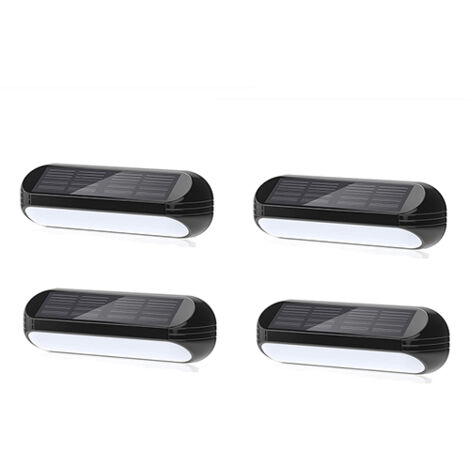 Lot de 4 Applique Solaire Murale LED Blanc Chaud ou Multi-Couleur 3000K (1/6)