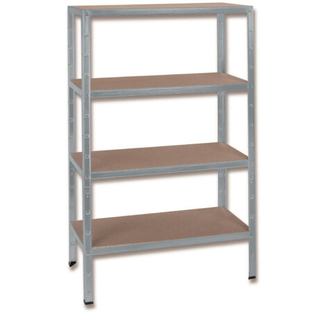 SCHULTE Regalwelt Rayonnage pour charges lourdes avec 4 étagères en bois, capacité de charge par niveau env. 175 kg, 180x90x40 cm (HxLxP), galvanisé, rayonnage de stockage, rayonnage de cave, rayonnag (1/3)