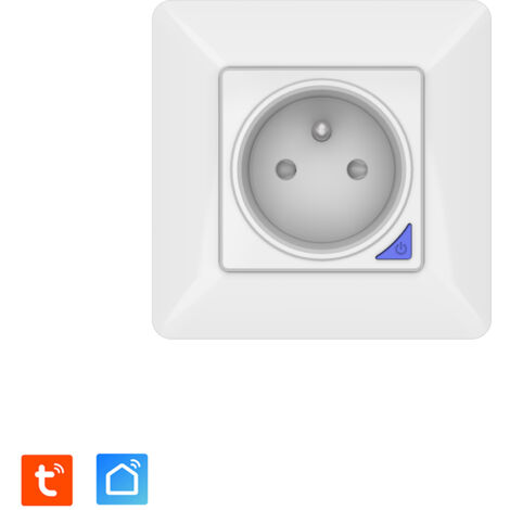 Prise intérieure encastrée 3000W connectée Wifi + Suivi de consommation + Compatible assistants vocaux (1/5)