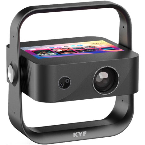 Mini vidéoprojecteur 4K avec écran tactile 7'' – 6000 lumens – Autofocus et correction trapézoïdale automatique ±45° – Wi-Fi 6 et Bluetooth 5.1