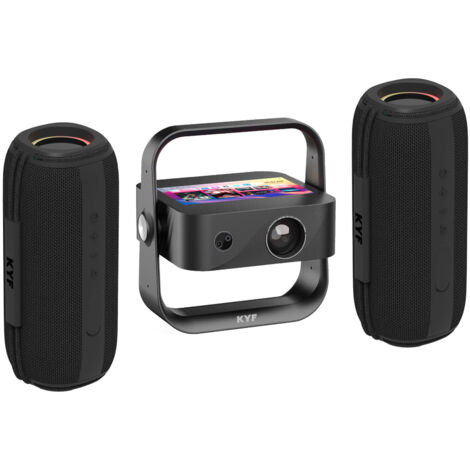 Vidéoprojecteur Tablette Tactile 7’’ Android + 2 Enceintes Bluetooth 60W Étanches