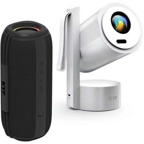 Vidéoprojecteur Android 13 Full HD Rechargeable + Enceinte Bluetooth 60W Étanche RVB