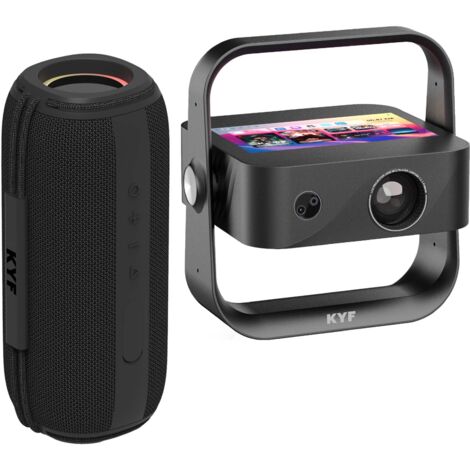 Vidéoprojecteur Tablette Tactile 7’’ Android 12 – Ultra HD 4K + Enceinte Bluetooth 60W Étanche RVB
