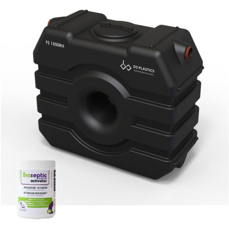 Kit Fosse Septique Rectangulaire A Enterrer 1500 Litres DS Eau Pour 4 personnes avec produit activateur.