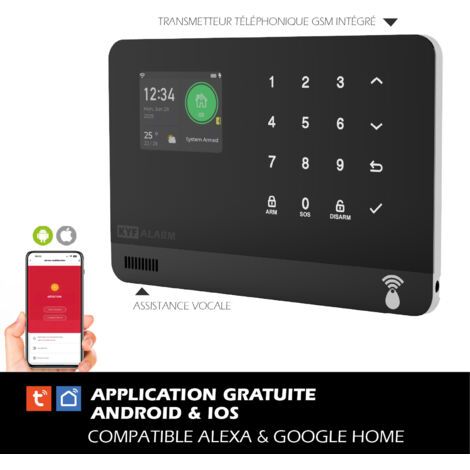 Alarme Maison Meian HA-VGT – 4G / Ethernet, Sans Abonnement, 32 Zones Sans Fil + 8 Filaires