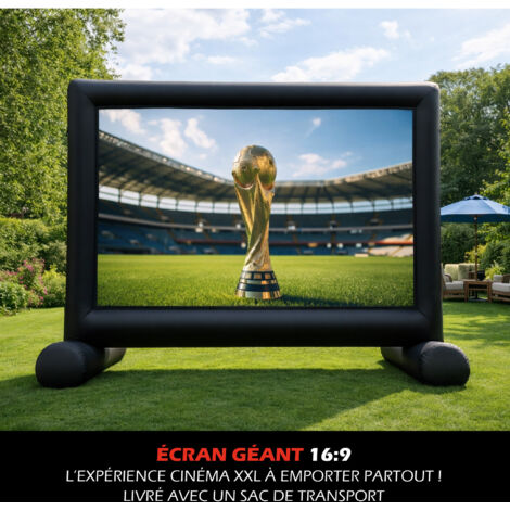 Écran Géant Gonflable 100” – Projection XXL en extérieur – Installation rapide avec pompe intégrée