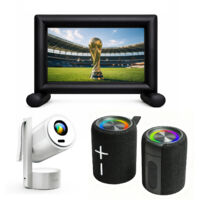Vidéoprojecteur rechargeable Android 13 + Écran gonflable 100 » + Enceinte 40W