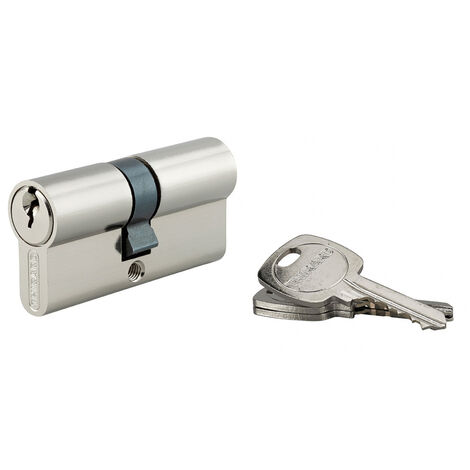 Cylindre de serrure double entrée STD UNIKEY (achetez-en plusieurs, ouvrez avec la même clé), 30x35mm, 3 clés, nickelé - THIRARD