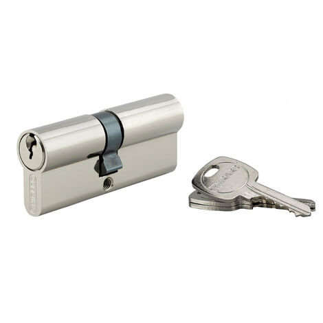 Cylindre de serrure double entrée STD UNIKEY (achetez-en plusieurs, ouvrez avec la même clé), 35x40mm, 3 clés, nickelé - THIRARD (1/5)