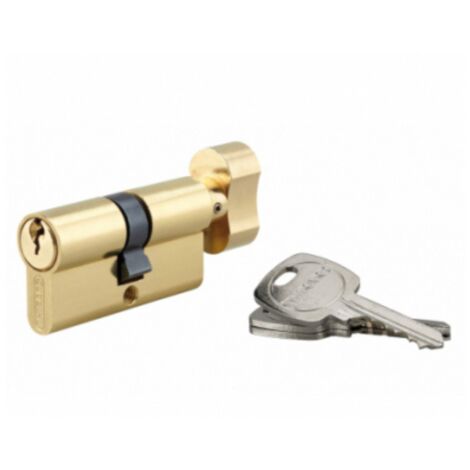 Cylindre de serrure à bouton STD UNIKEY (achetez-en plusieurs, ouvrez avec la même clé),  40Bx40mm, 3 clés, laiton - THIRARD
