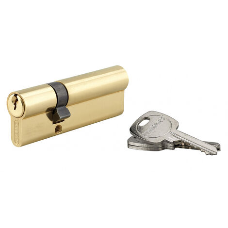 Cylindre de serrure double entrée STD UNIKEY (achetez-en plusieurs, ouvrez avec la même clé), 30x60mm, 3 clés, laiton - THIRARD