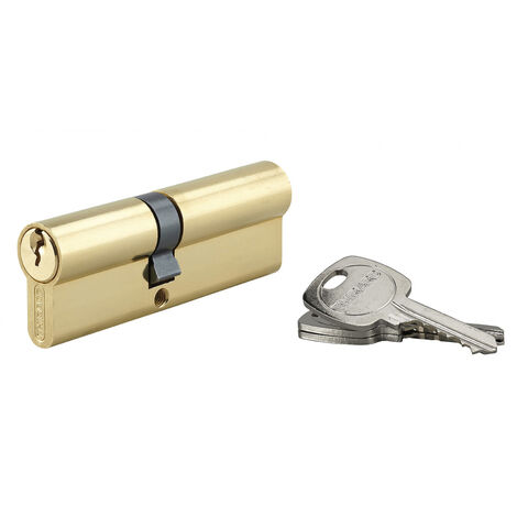 Cylindre de serrure double entrée STD UNIKEY (achetez-en plusieurs, ouvrez avec la même clé), 40x50mm, 3 clés, laiton - THIRARD