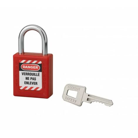 Thirard – Cadenas de consignation LOTO 40 mm – Anse acier trempé Ø 6 mm – Mécanisme à goupilles – Résistant aux chocs et à la corrosion (1/4)