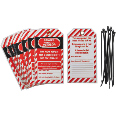 THIRARD - Lot de 10 étiquettes "Danger - Ne Pas Ouvrir", langue GB/RO/HU - THIRARD (1/2)