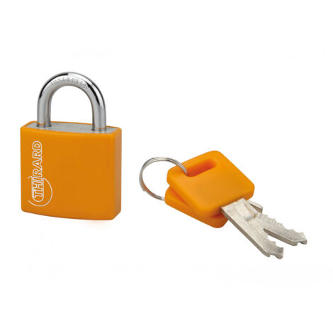 THIRARD - Cadenas à clé Maxium Color Orange, intérieur, aluminium, 30mm, 2 clés - THIRARD