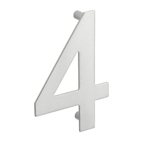 Chiffre 4 à visser, inox, H.100mm - THIRARD