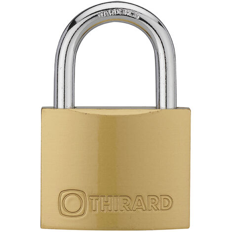 THIRARD - Cadenas à clé Type 1, 60 mm, anse acier cémenté nickelé, 2 clés - THIRARD