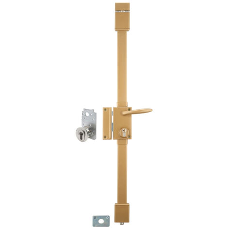 Thirard – Serrure multipoint en applique à fouillot gauche 3 points – Cylindre profilé 30 x 65mm – Pour porte épaisseur 45mm – Bronze – 4 clés