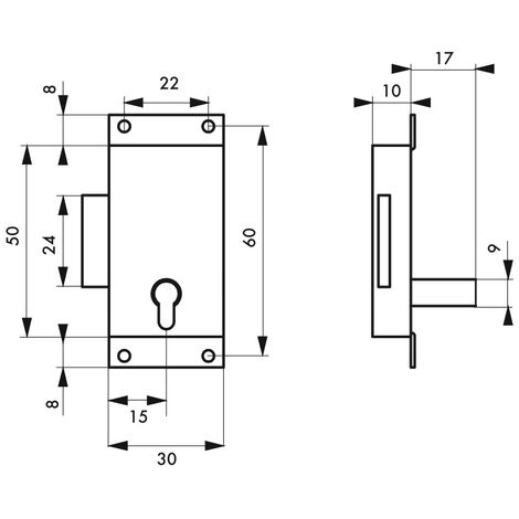 THIRARD - Verrou Pour Porte De Meuble Alouette 50 Mm Epoxy Bronze 015483972 Product Zoom