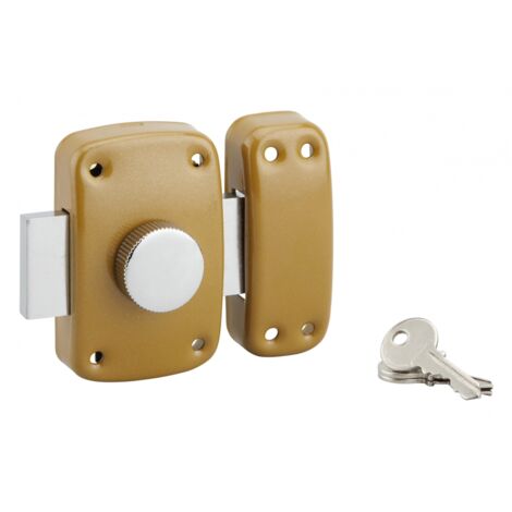 Serrure monopoint en applique – Cylindre Ø23 x 45 mm – 3 clés – Sens de pose réversible – Pour portes en bois dur – SP