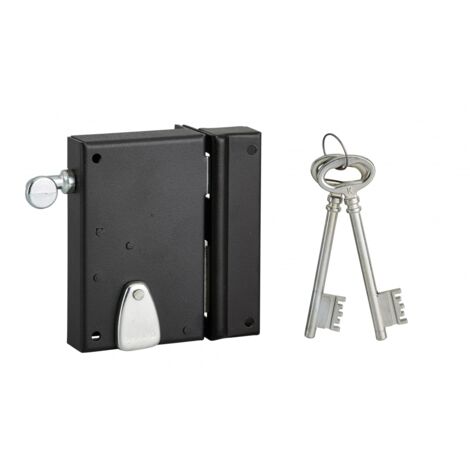 Thirard – Serrure verticale en applique 4 gorges à tirage pour entrée droite – Axe 40mm – Dimensions 70x110mm – 2 clés nickelées (1/3)
