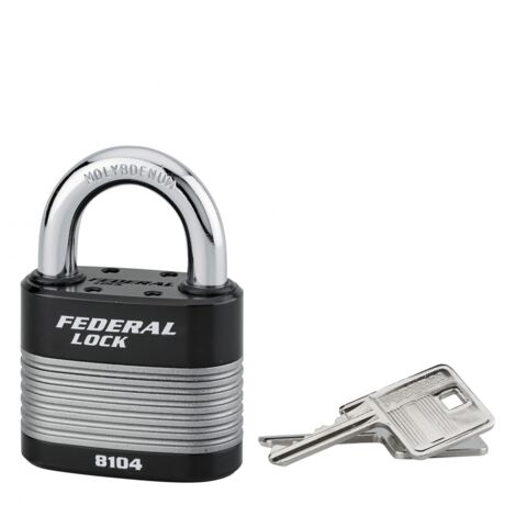 THIRARD - Cadenas à clé Fédéral Lock Protector, extérieur, acier, double verrouillage, 63mm, 2 clés - THIRARD