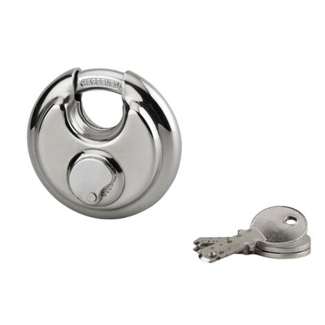 Lot De 12 Cadenas à Disques 70 Mm - Clé Identique Pour Tous, Acier Inoxydable, Pour Remorques, Casiers, Portails