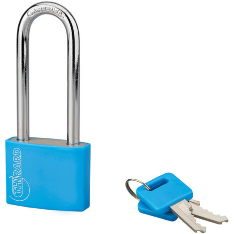 THIRARD - Cadenas à clé Maxium Color, intérieur, aluminium, anse demi haute, 40mm, 2 clés, couleur aléatoire - THIRARD