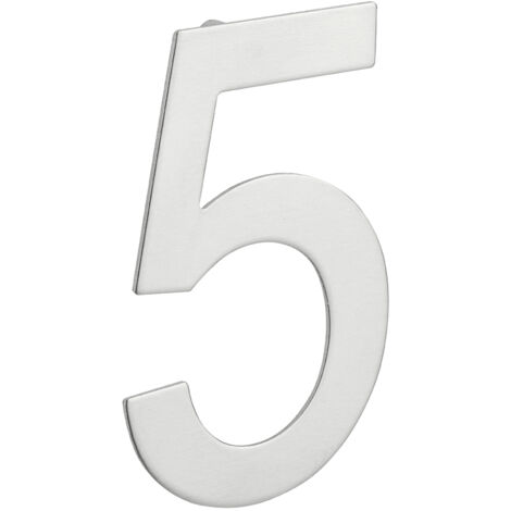 Thirard – Chiffre 5 à visser en acier inoxydable 304 – Résistant à la corrosion – Hauteur 100mm – Fixation à vis pour intérieur et extérieur