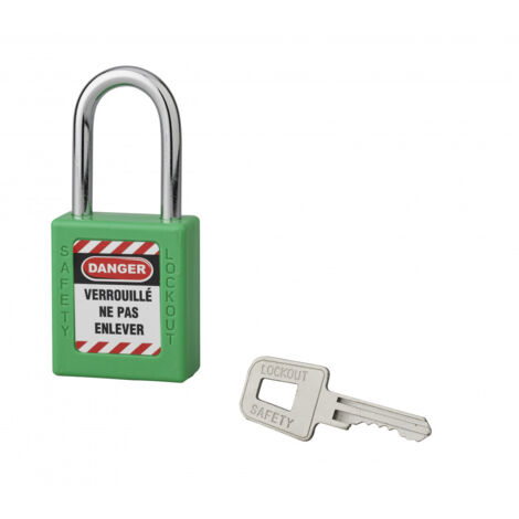 THIRARD - Cadenas de consignation 40mm, anse 38mm, Vert, variure C - Thirard