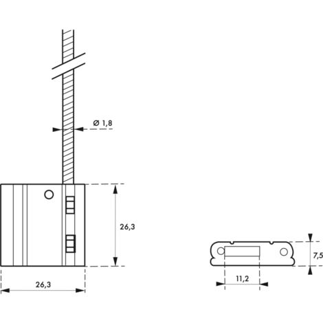 Scellé métallique, 1,8x270mm, sachet de 25 pièces