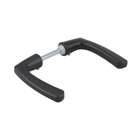 Thirard – Béquille double pour porte 70mm – Aluminium fondu noir – Installation facile avec vis pointeau – 1 portée, carré 6x110mm