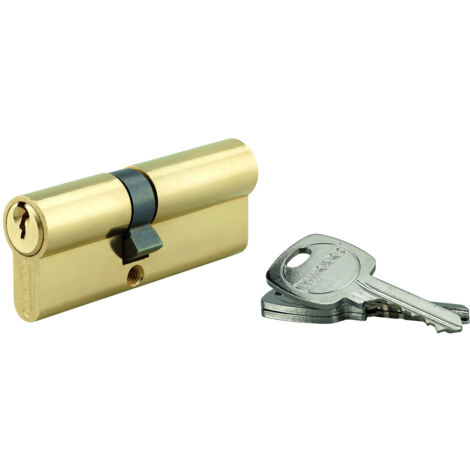 Thirard – Cylindre de serrure double entrée 45x65mm – Protection anti-arrachement – 3 clés crantées – Laiton pour sécurité renforcée (1/2)