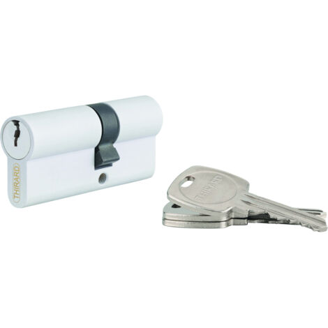 THIRARD - Cylindre STD double entrée, 30 x 30 mm anti-arrachement, blanc, 3 clés - THIRARD (1/2)