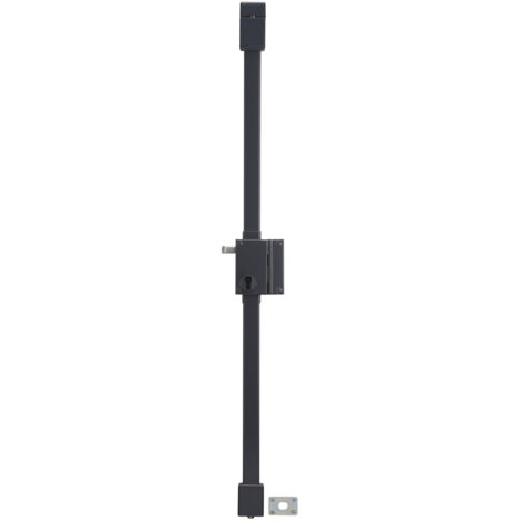 Boitier de serrure en applique Targa à tirage pour porte d'entrée, droite, 3 pts, axe 45mm, anthracite